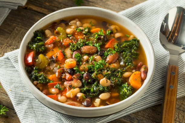 istock Hot Organic Homemade 10 Bean Soup 860739350