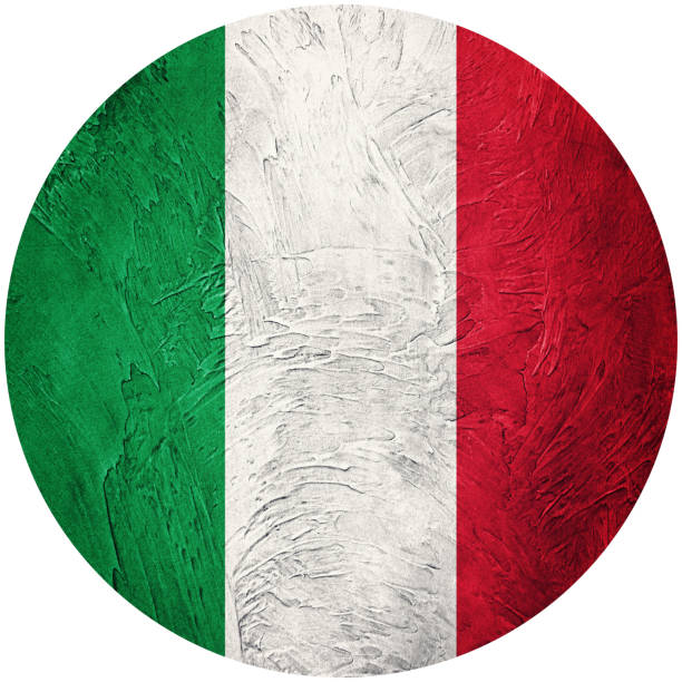 istock Grunge Italy flag. Italian button flag Isolated on white background 860739450