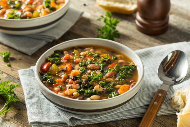 istock Hot Organic Homemade 10 Bean Soup 860742404