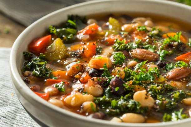 istock Hot Organic Homemade 10 Bean Soup 860742506