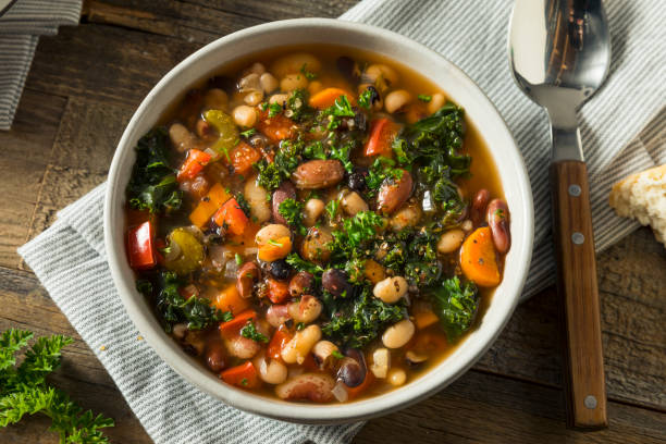istock Hot Organic Homemade 10 Bean Soup 860743102