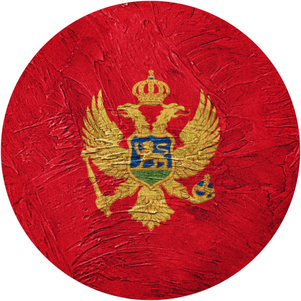istock Grunge Montenegro flag. Montenegro button flag Isolated on white background 860745888