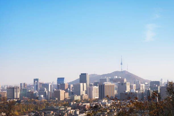 istock City Skyline with seoul tower. 860749992