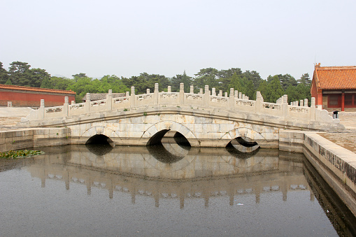 Zunhua, May 13: Chinese ancient architecture landscape in the Eastern Royal Tombs of the Qing Dynasty on May 13, 2012, Zunhua City, Hebei Province, china.\