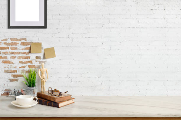 istock Stylish workspace with supplies. desk space concept. 860761076