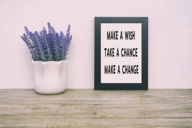 istock Inspirational Quotes - Make A Wish, Take A Chance, Make A Change 860764264