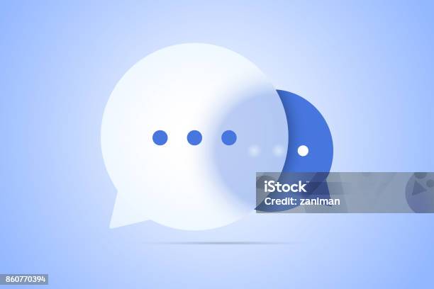 Chat Vector Illustration With Speech Bubble Symbols Stock Illustration - Download Image Now