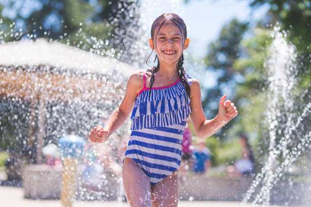 istock Summer afternoon at the splash pad 860771000