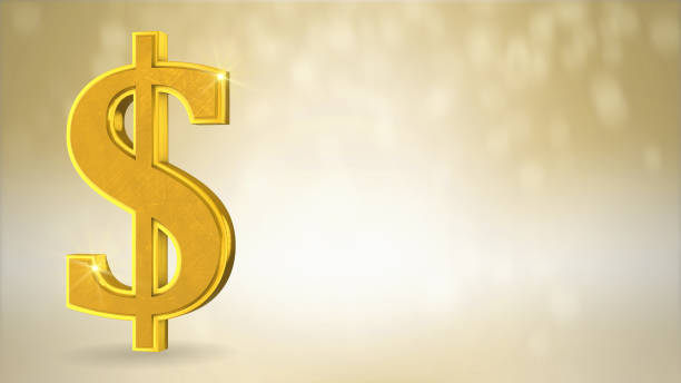 istock Gold money or dollar sign with text space conceptual background 860783076