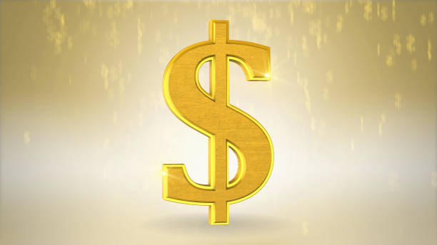 istock Gold money or dollar sign with text space conceptual background 860783228