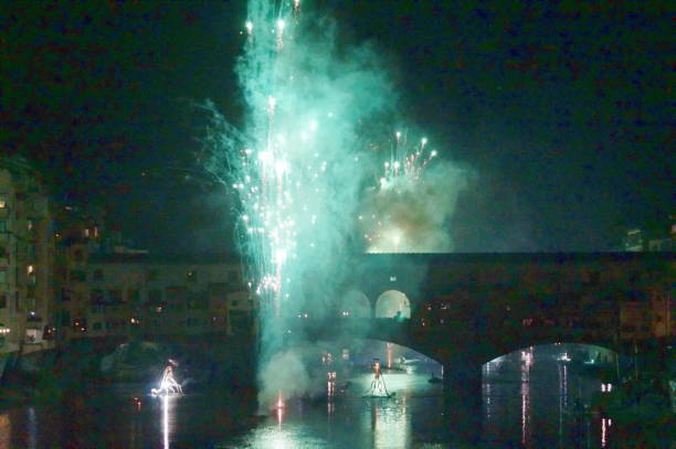 istock Fireworks on the river Arno, Florence 860789840