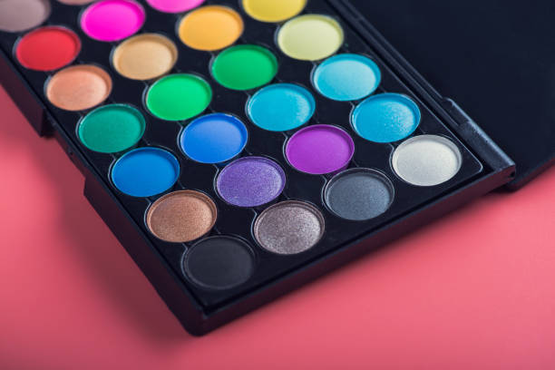 istock colored cosmetic palette on pink background 860790338