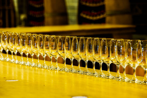 istock crystal glasses on the bar 860792994