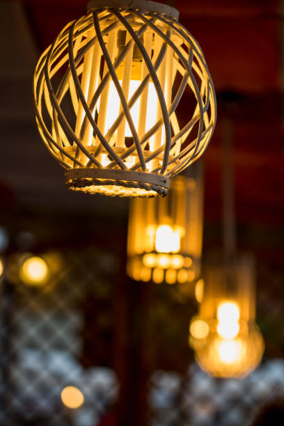 istock hanging decorative lamp in a restaurant 860798350
