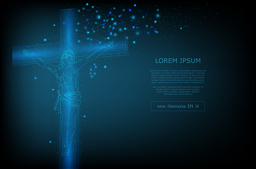 Jesus Pinned Poly Jesus Pinned To A Crucifix Vector Mesh Spheres From Flying Debris ...