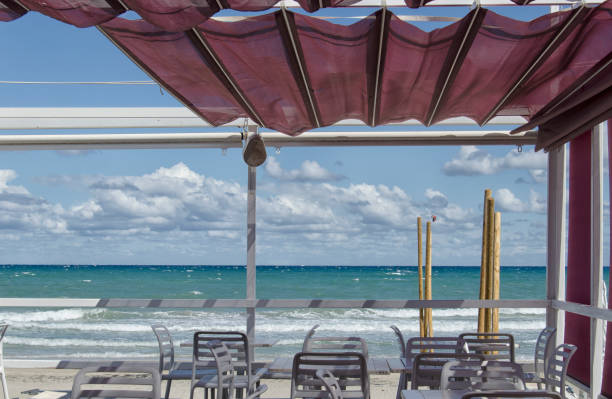 istock Beautiful terrace in a beach 860810062