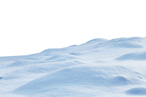 aislado sobre fondo blanco de la nieve photo
