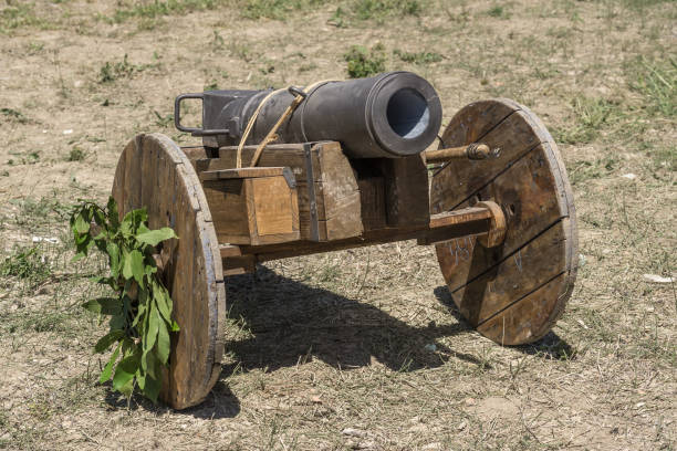 istock Medieval cannon Gunpowder artillery in the Middle Ages 860817506