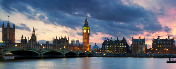 istock Big Ben clock tower in London at sunset 860817986