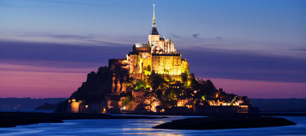 istock View of Mont-Saint-Michel by night 860818256