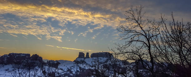 istock Natural phenomenon Belogradchik Rocks at sunset, Bulgaria 860825330