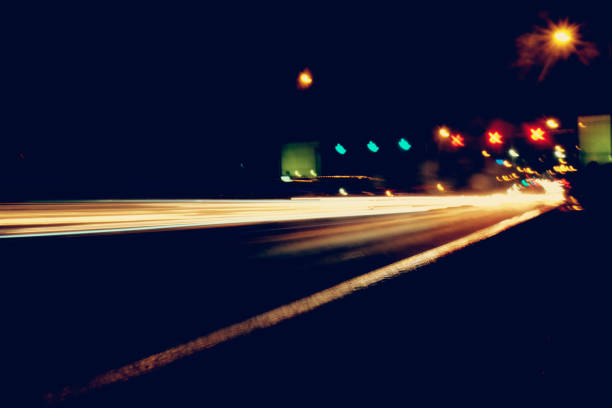 istock Blurry Illumination and night lights, car traffic motion blur the speed and dynamics 860825800