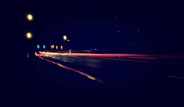 istock Blurry Illumination and night lights, car traffic motion blur the speed and dynamics 860825864