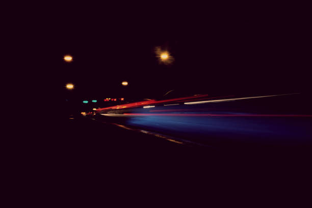 istock Blurry Illumination and night lights, car traffic motion blur the speed and dynamics 860825880