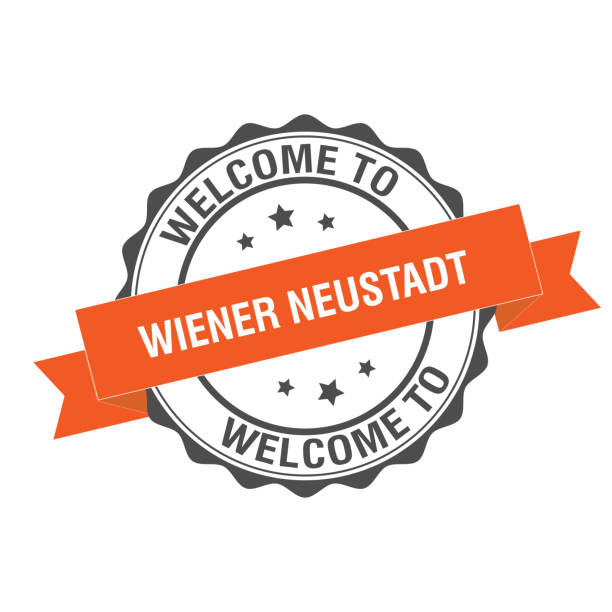 Welcome to Wiener Neustadt stamp illustration Welcome to Wiener Neustadt stamp illustration design wiener neustadt stock illustrations