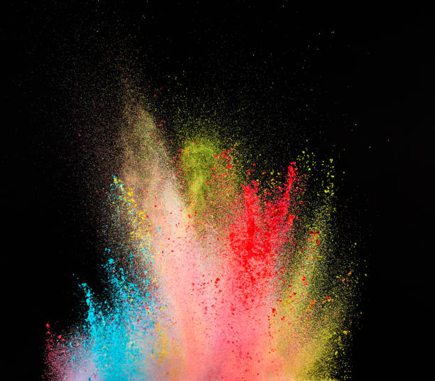 istock Freeze motion of colored dust explosion 860848752