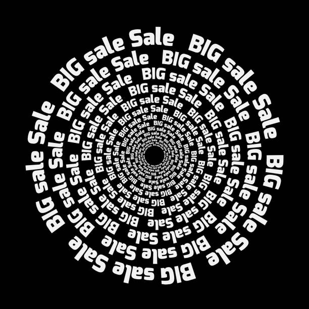 istock Big sale label design. Round label template. Inscription. Black and white 860849700