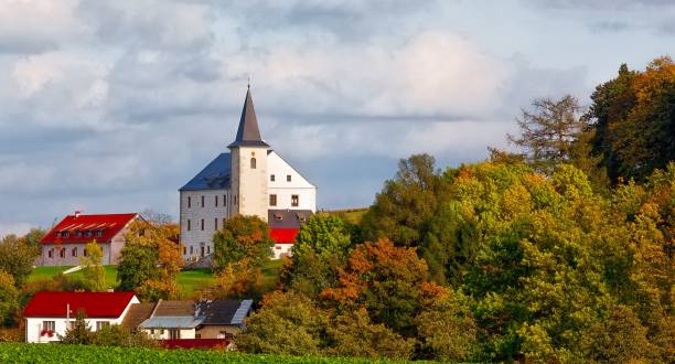 istock Small chateau in village 860850436