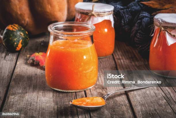 Sweet Spicy Pumpkin Jam Stock Photo - Download Image Now - Pumpkin, Chutney, Marmalade