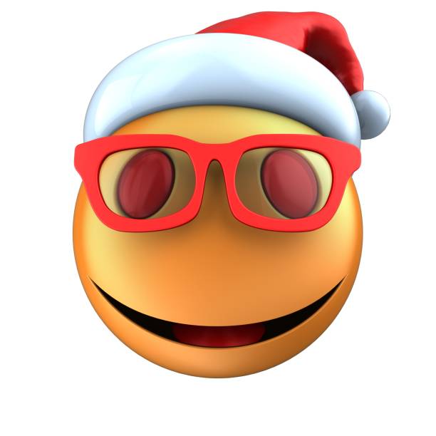 istock 3d orange emoticon smile with christmas hat 860861098