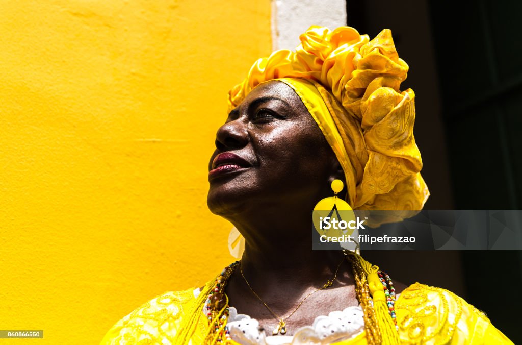 Brazilian woman of African descent, Bahia, Brazil People collection African Culture Stock Photo