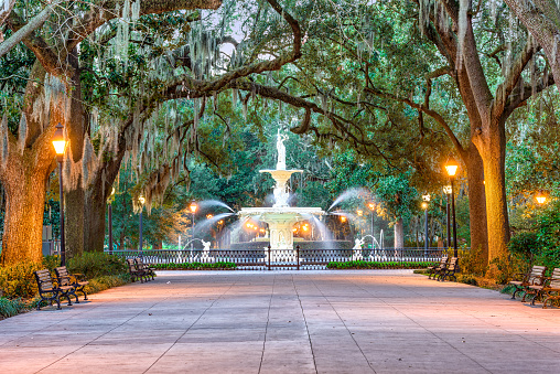 Savannah, Georgia, USA at Forsyth Park.