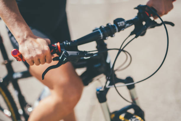 istock Sports girl with a bicycle 860869242