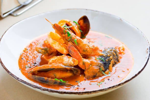 istock Mussels with shrimp and potatoes 860873496
