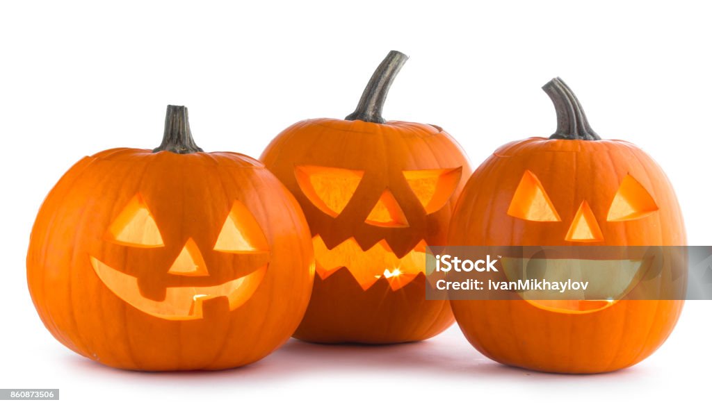 Abóboras de Halloween em branco - Foto de stock de Moranga - Cucúrbita royalty-free