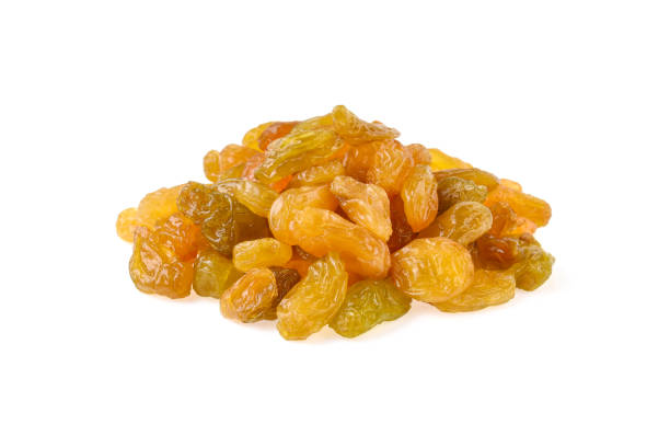 istock Sweet raisins on white background 860873518