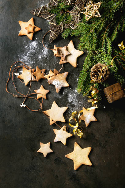 istock Christmas star shape sugar cookies 860873768