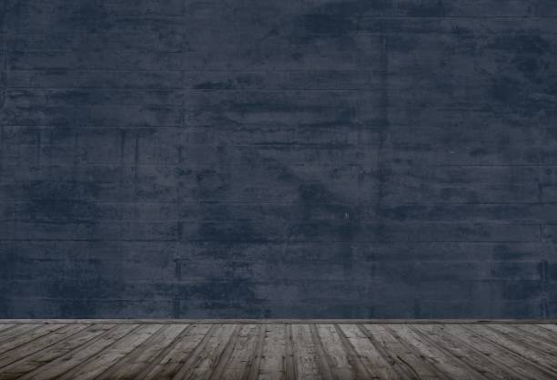 istock Room with wooden floor and concrete wall 860880146