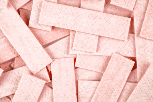 istock Close up abstract background from chewing gum plates 860880946