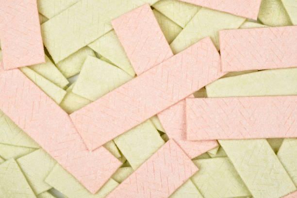 istock Close up abstract background from chewing gum plates 860881026