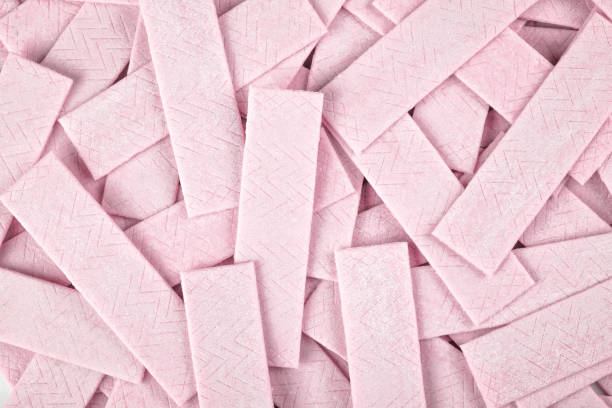 istock Close up abstract background from chewing gum plates 860881030
