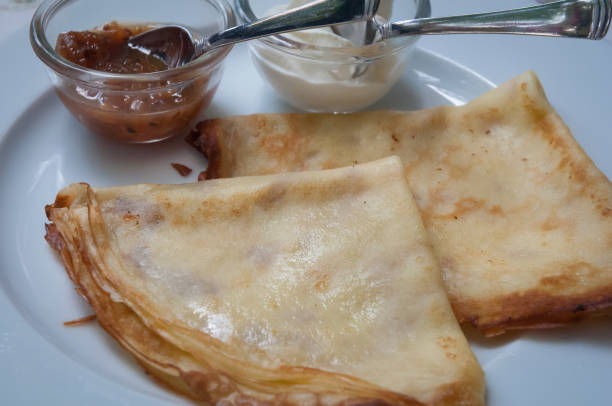 istock Breakfast - traditional homemade pancakes with jam . 860884038