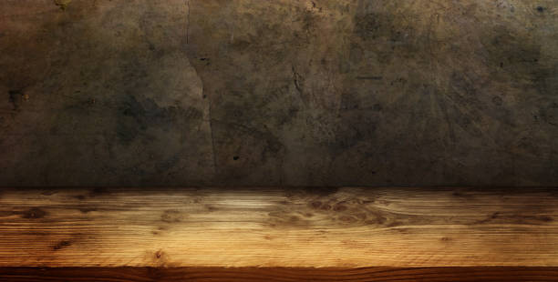 istock Old concrete wall with wooden floor 860884146