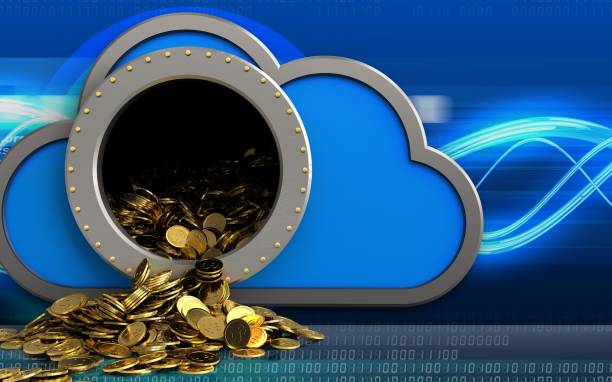 istock 3d golden coins over digital waves 860912998