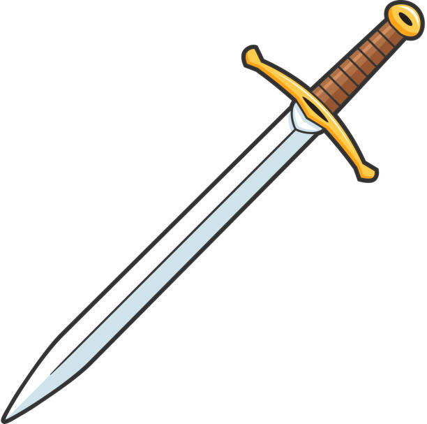 Sword Medieval sword  vector illustration isolated on white Sword stock illustrations