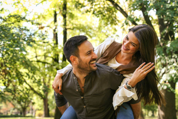 istock Happy couple outdoor. 860923606